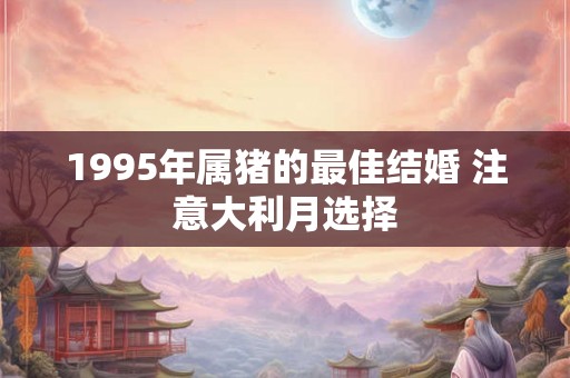 1995年属猪的最佳结婚 注意大利月选择