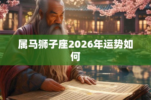 属马狮子座2026年运势如何