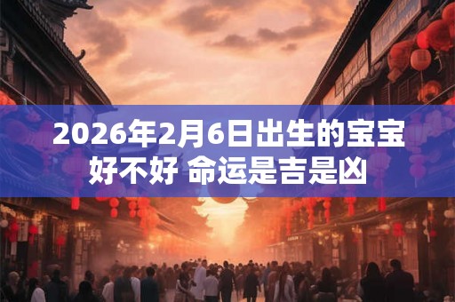 2026年2月6日出生的宝宝好不好 命运是吉是凶