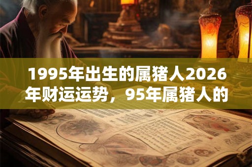 1995年出生的属猪人2026年财运运势，95年属猪人的三大坎