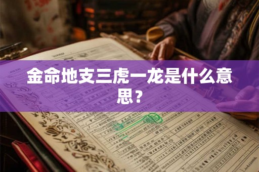 金命地支三虎一龙是什么意思？