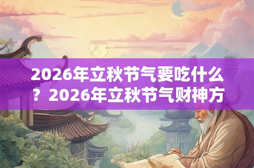 2026年立秋节气要吃什么？2026年立秋节气财神方位查询