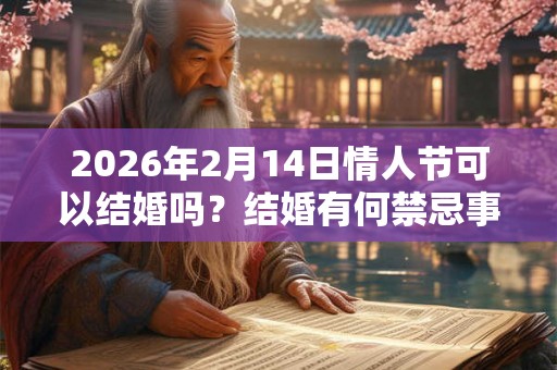 2026年2月14日情人节可以结婚吗？结婚有何禁忌事项？