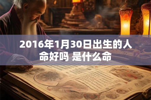 2016年1月30日出生的人命好吗 是什么命 2016年1月30日出生的人命好吗 是什么命