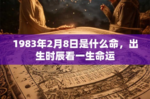 1983年2月8日是什么命，出生时辰看一生命运