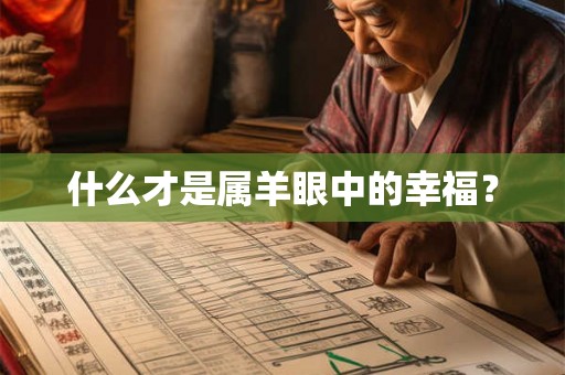 什么才是属羊眼中的幸福？