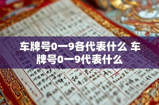 车牌号0一9各代表什么 车牌号0一9代表什么 车牌号0一9各代表什么 车牌号0一9代表什么