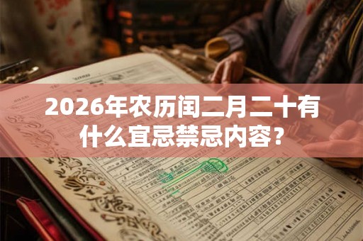 2026年农历闰二月二十有什么宜忌禁忌内容？