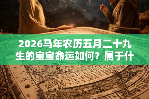 2026马年农历五月二十九生的宝宝命运如何？属于什么星座？
