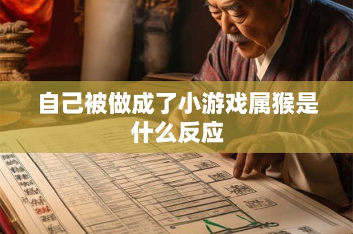 自己被做成了小游戏属猴是什么反应