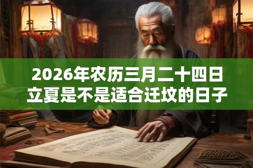 2026年农历三月二十四日立夏是不是适合迁坟的日子？