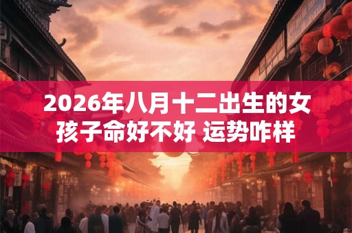 2026年八月十二出生的女孩子命好不好 运势咋样