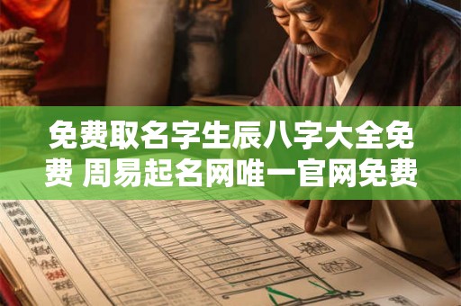 免费取名字生辰八字大全免费 周易起名网唯一官网免费