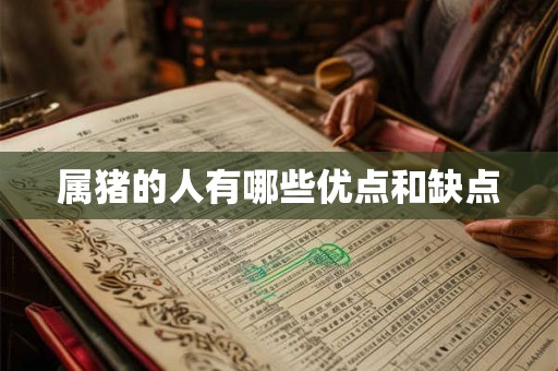 属猪的人有哪些优点和缺点