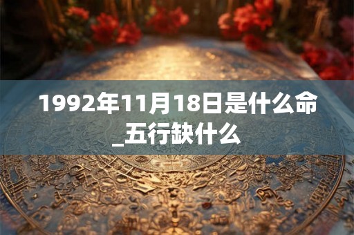 1992年11月18日是什么命_五行缺什么