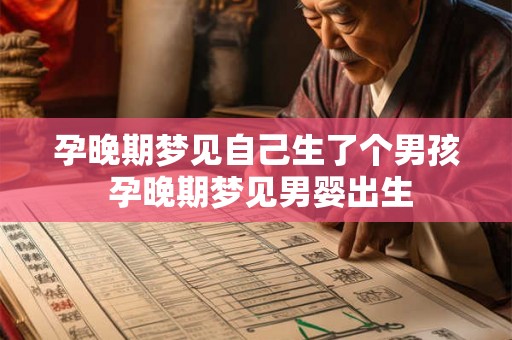孕晚期梦见自己生了个男孩 孕晚期梦见男婴出生