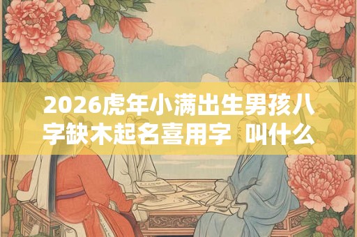 2026虎年小满出生男孩八字缺木起名喜用字  叫什么好