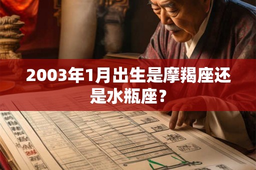 2003年1月出生是摩羯座还是水瓶座? 2003年1月出生是摩羯座还是水瓶座?