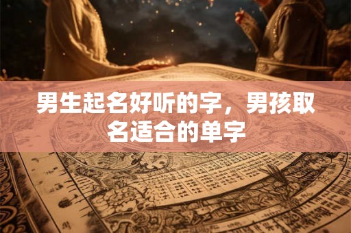 男生起名好听的字，男孩取名适合的单字