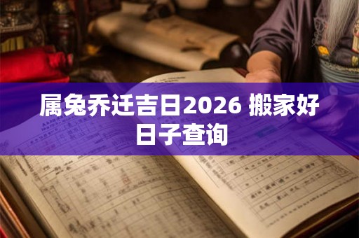 属兔乔迁吉日2026 搬家好日子查询 属兔乔迁吉日2026 搬家好日子查询
