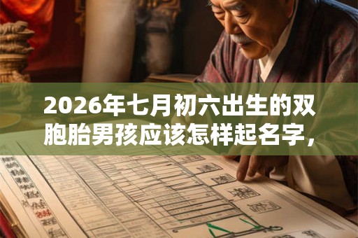 2026年七月初六出生的双胞胎男孩应该怎样起名字,五行属什么? 2026年七月初六出生的双胞胎男孩应该怎样起名字,五行属什么?