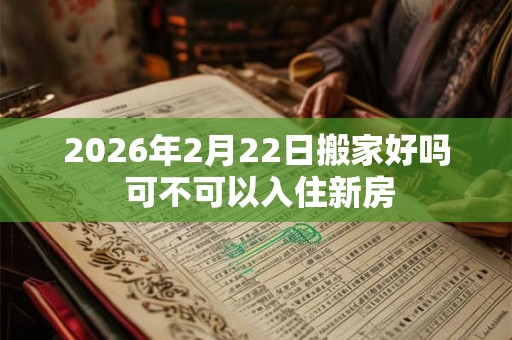 2026年2月22日搬家好吗 可不可以入住新房 2026年2月22日搬家好吗 可不可以入住新房