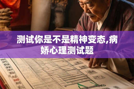 测试你是不是精神变态,病娇心理测试题 测试你是不是精神变态,病娇心理测试题