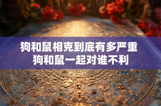 狗和鼠相克到底有多严重 狗和鼠一起对谁不利