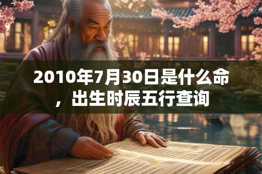 2010年7月30日是什么命,出生时辰五行查询 2010年7月30日是什么命,出生时辰五行查询