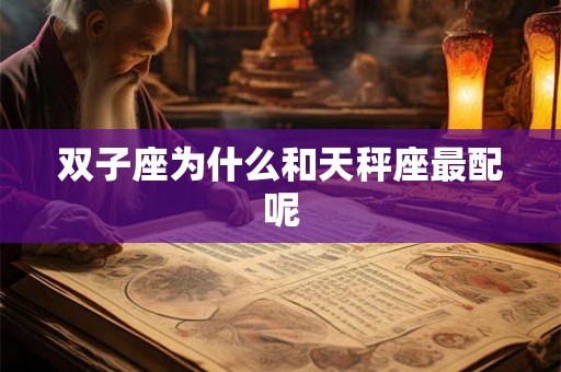 双子座为什么和天秤座最配呢