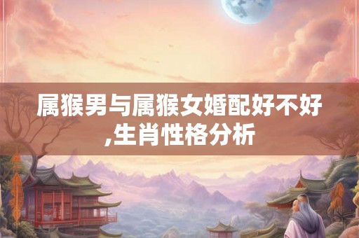 属猴男与属猴女婚配好不好,生肖性格分析