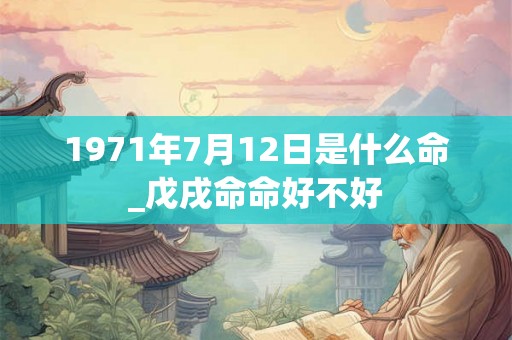 1971年7月12日是什么命_戊戌命命好不好