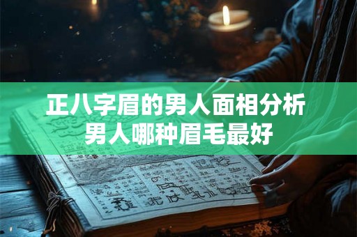 正八字眉的男人面相分析 男人哪种眉毛最好