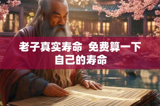 老子真实寿命  免费算一下自己的寿命