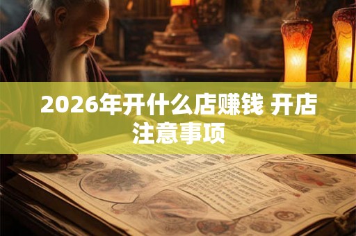 2026年开什么店赚钱 开店注意事项