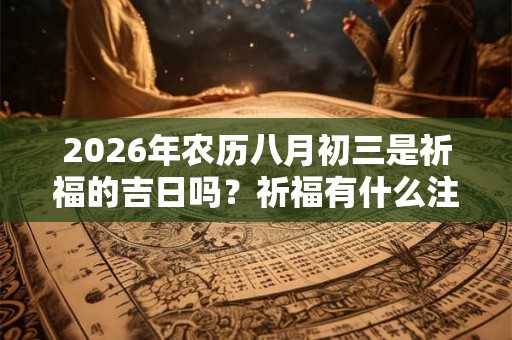 2026年农历八月初三是祈福的吉日吗？祈福有什么注意事项？