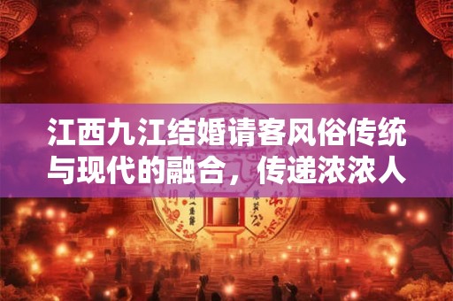 江西九江结婚请客风俗传统与现代的融合,传递浓浓人情味 江西九江结婚请客风俗传统与现代的融合,传递浓浓人情味