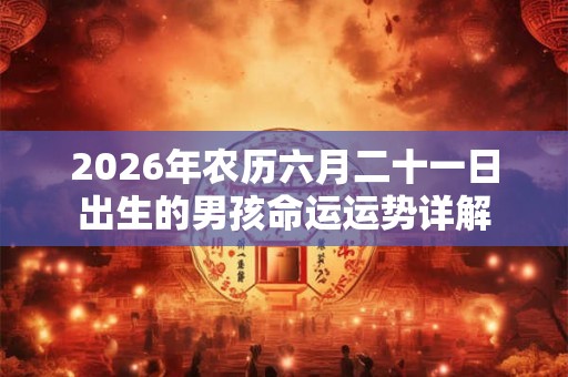 2026年农历六月二十一日出生的男孩命运运势详解