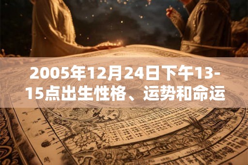 2005年12月24日下午13-15点出生性格、运势和命运