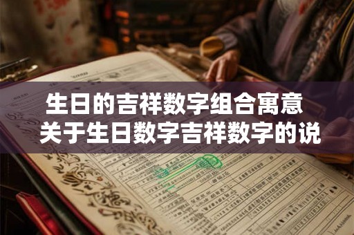 生日的吉祥数字组合寓意  关于生日数字吉祥数字的说法