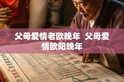 父母爱情老欧晚年  父母爱情欧阳晚年