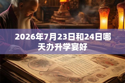 2026年7月23日和24日哪天办升学宴好 2026年7月23日和24日哪天办升学宴好