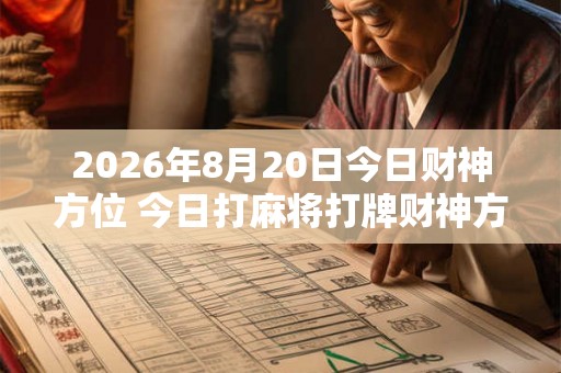 2026年8月20日今日财神方位 今日打麻将打牌财神方位