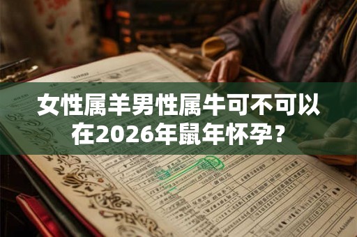 女性属羊男性属牛可不可以在2026年鼠年怀孕？