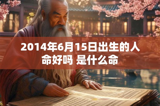 2014年6月15日出生的人命好吗 是什么命
