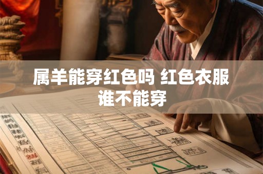属羊能穿红色吗 红色衣服谁不能穿