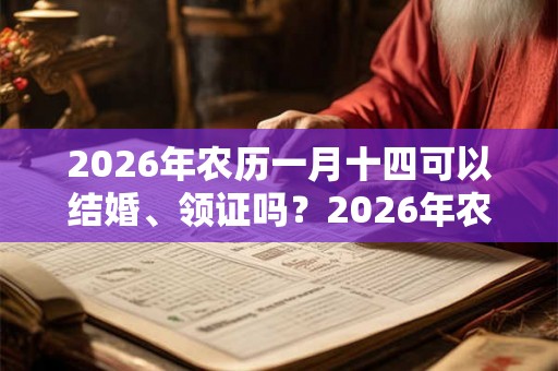 2026年农历一月十四可以结婚、领证吗？2026年农历一月领证结婚吉日
