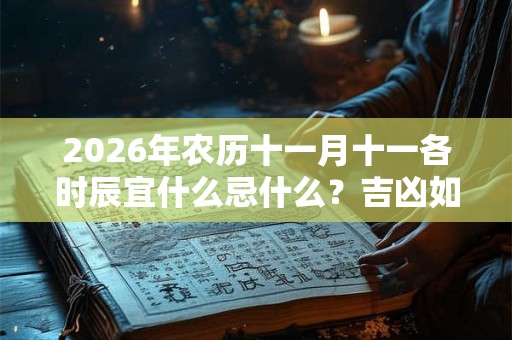 2026年农历十一月十一各时辰宜什么忌什么?吉凶如何? 2026年农历十一月十一各时辰宜什么忌什么?吉凶如何?