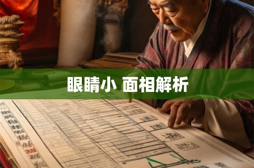 眼睛小 面相解析