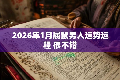 2026年1月属鼠男人运势运程 很不错